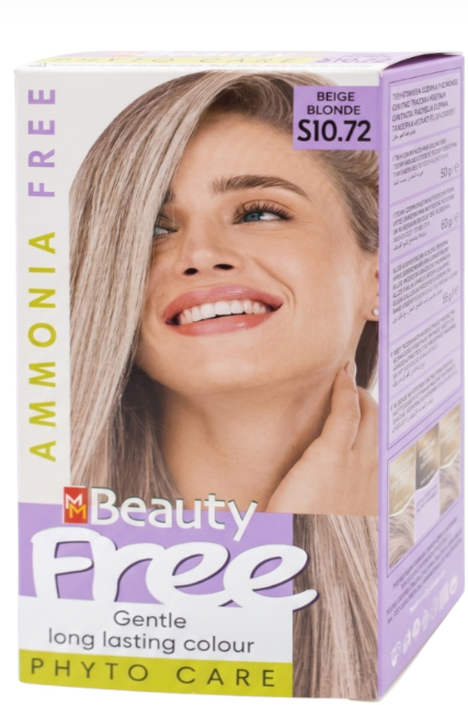 Vopsea de par fara amoniac S10.72 Blond bej