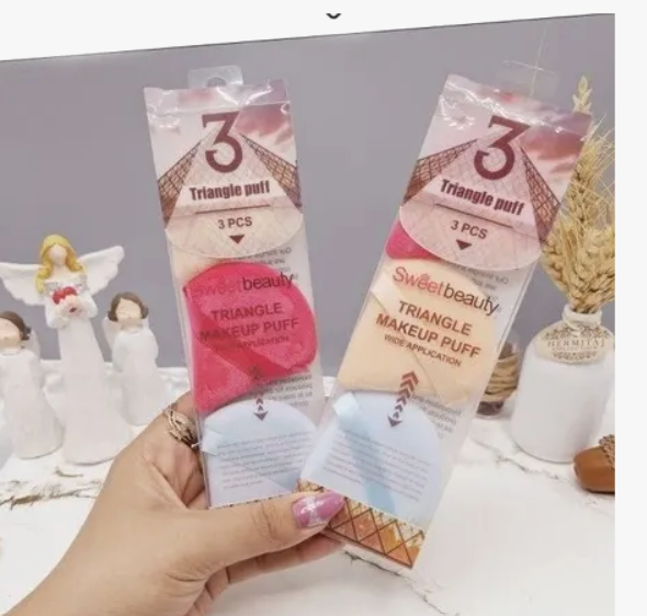 Set 3 Bureți Machiaj Triunghi