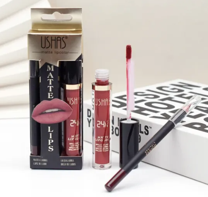 Ruj Lichid & Creion de Buze – Rezistent la Apă și Transfer