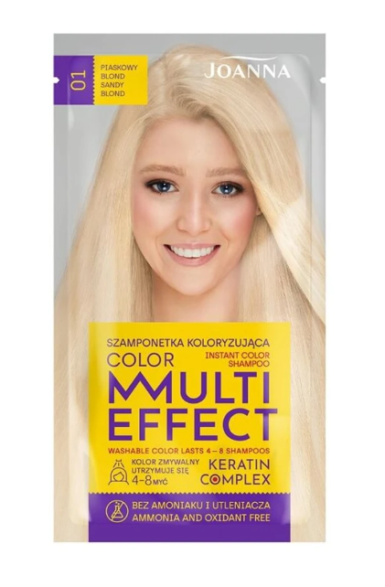 Sampon nuantator cu keratina Multi Effect Color 01 Blond Nisipiu | 35 g