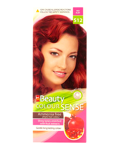 Vopsea de păr fără amoniac S12- Roșu rubin